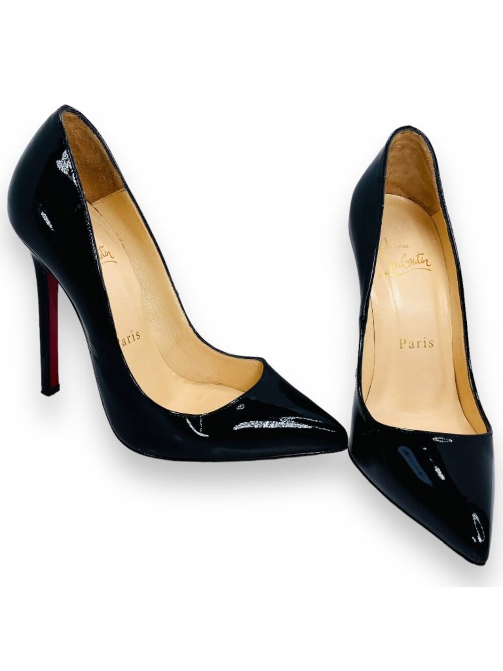 Christian Louboutin So Kate 120mm Black Patent Calf Leather Pumps Heels 35